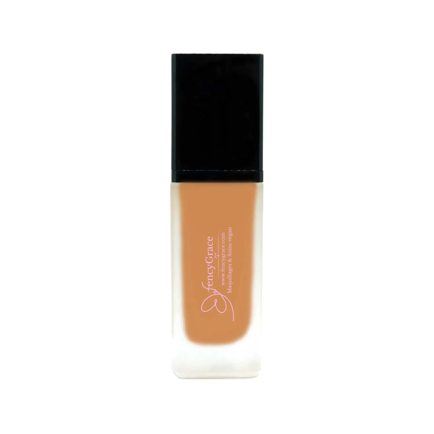 Fond de teint vegan hydratant FencyGrace - Brune 123 - couvrance naturelle -  fini lumineux - longue tenue