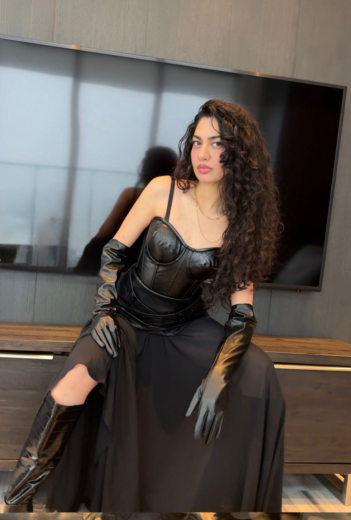 Leather adjustable Corset Top