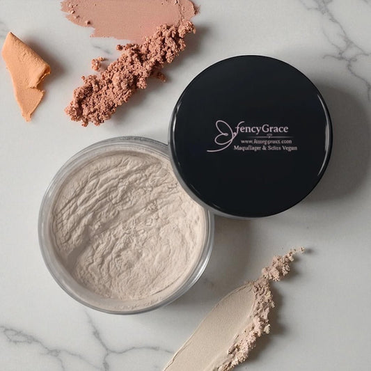 Poudre de Finition Vegan FencyGrace – Matifiante, Lissante & Longue Tenue