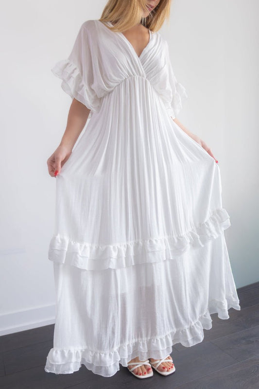 Flowy Maxi Dress with Ruffles Details